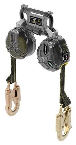 MSA 63111-00B Double Mini 6' Web Retractable with Steel Snap Hooks