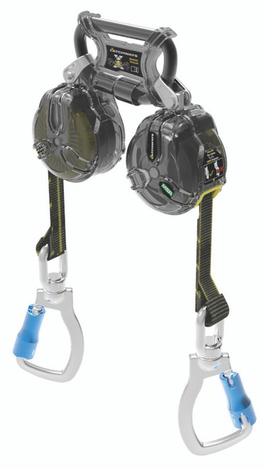 MSA 63111-00B Double Mini 6' Web Retractable with Steel Snap Hooks