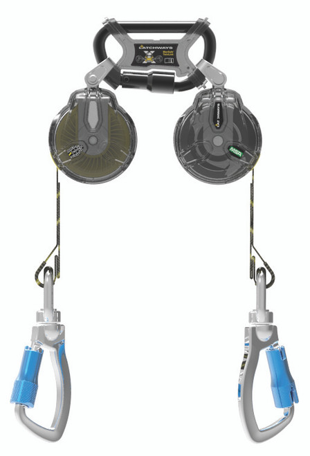 MSA 63111-00C Web 6' Double Mini SRL with Swivel Aluminum Carabiners
