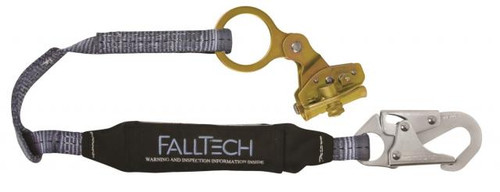 FallTech 8358 Hinged Self-Tracking Rope Grab with 3' Shock Absorber