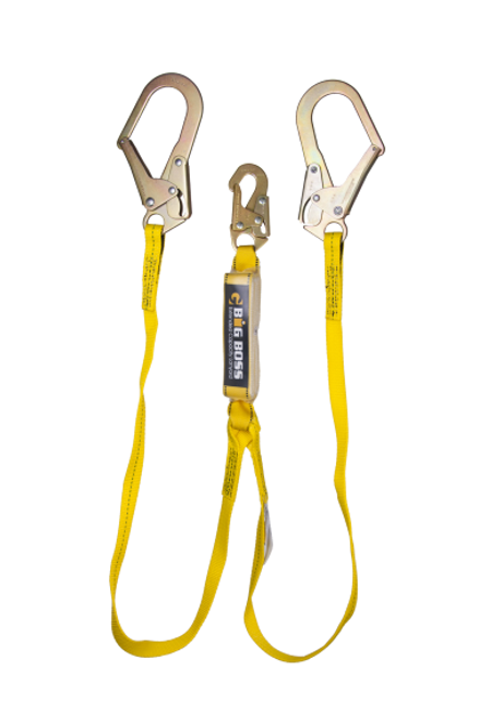 Guardian 21303 Big Boss Fall Lanyard Double Leg Steel Rebar Hook 6'