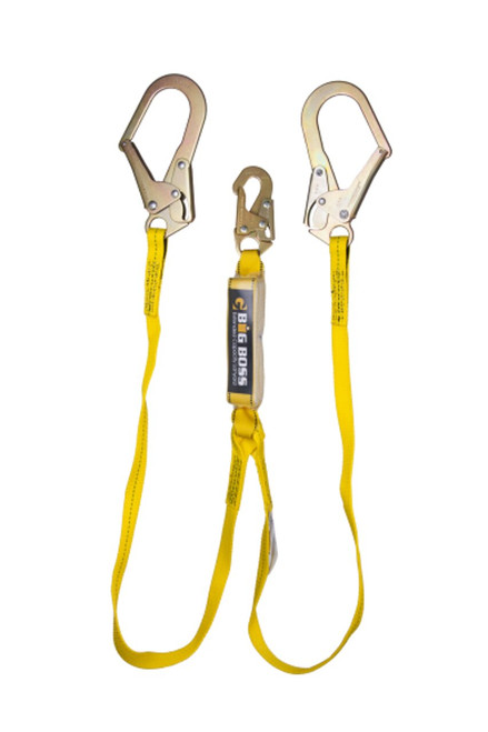 Guardian 21303 Big Boss Fall Lanyard Double Leg Steel Rebar Hook 6'