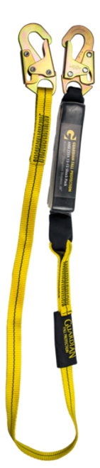 Guardian 01215 External Shock 4' Lanyard Sigle Leg Steel Snap Hook