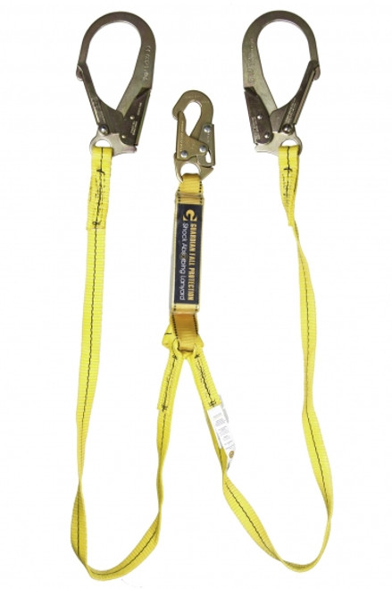 Guardian 11203 Internal Shock Lanyard Double Leg Steel Rebar Hook