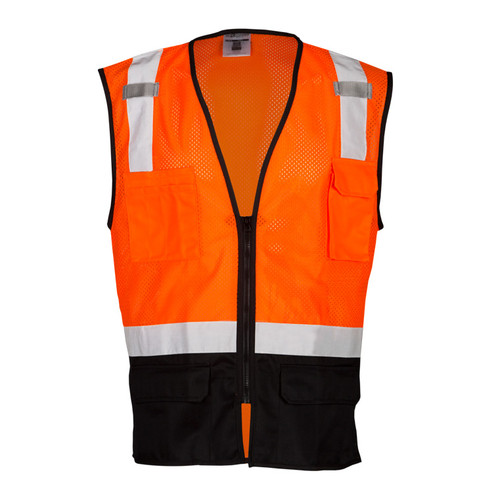 ML Kishigo 1529 Class 2 Orange Black Bottom Mesh Vest