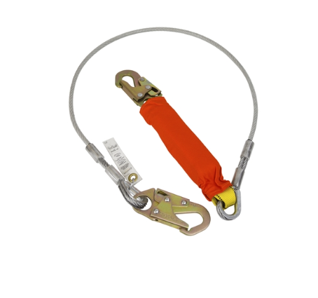 Guardian 01245 Coated Cable Single Leg Lanyard 6'