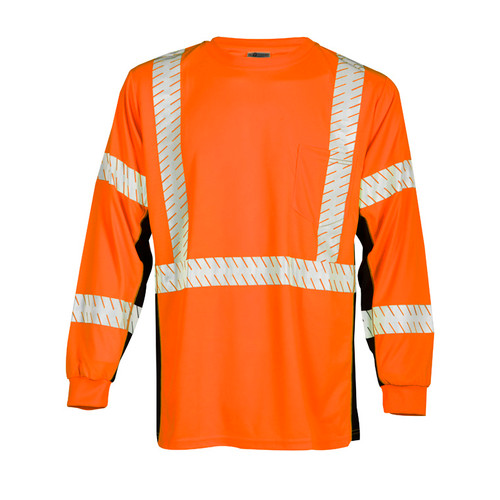 ML Kishigo 9135 Black Series Orange Long Sleeve T Shirt
