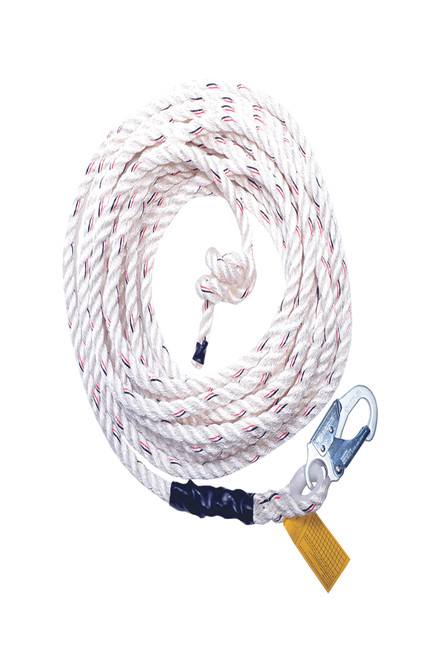Guardian 11330 Polydac Rope with Snap Hook End 30'