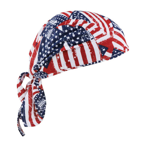 Ergodyne 6615 Chill-Its Stars and Stripes High-Performance Dew Rag