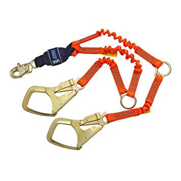 3M DBI Sala 1246150 Hi-Vis Y Leg 100% Tie-Off Shock Absorbing Lanyard 6'