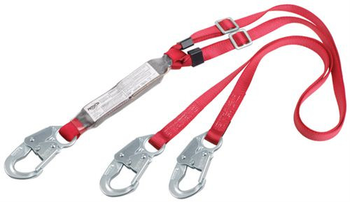 Protecta 1342250 Y Leg Pack Adjustable Shock Absorbing Lanyard 6'