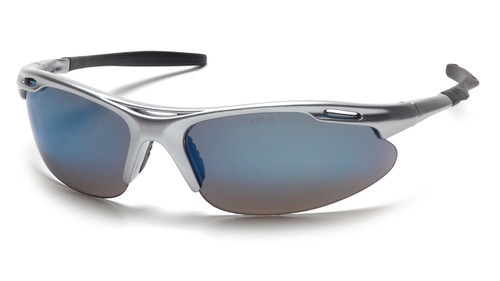 Pyramex SS4585D Avante Ice Blue Mirror Lens with Silver Frame (Each)