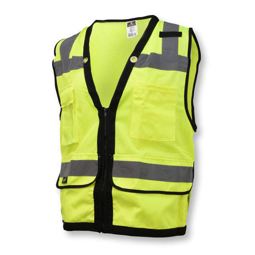Radians SV59Z-2ZGD Class 2 Green Surveyors Safety Vest with Zipper