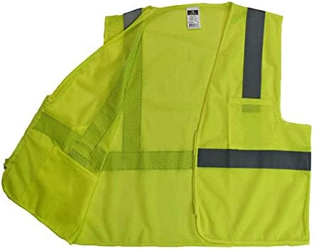 Radians SV2ZGM HiVis Class 2 Lime Safety Mesh Vest with Zipper Closure ...
