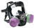 North 760008A Full Facepiece with 5 Strap Headband and Dual Cartridge Connectors (M/L)