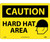 NMC C666RC Caution Rigid Plastic "Hard Hat Area" Sign (14" x 20")