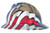 MSA V-Gard Full Brim Hard Hat Patriot with Eagles