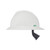 MSA V-Gard White Full Brim Hard Hat with Fas-Trac Ratchet Suspension