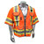 Radians SV55-3 Class 3 Heavy Woven Hi Viz Orange Engineer Vest