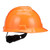 MSA 488146 V-Gard Slotted Cap Hi-Viz Orange With Fas-Trac III Suspension