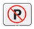 Cortina 03-550-NP Traffic Cone Sign No Parking (Black on White)