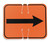 Cortina 03-550-2WA ABS Traffic Cone Sign "REVERSIBLE ARROW" 11" x 13"