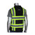 PIP 302-0800D-BK Type O Class 1 Black Two-Tone Surveyors Vest - Mesh