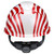MSA 10050611 Dual American Flag Hard Hat Cap Style Fas-Trac Suspension