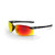 Crossfire 12620W Shiny Blak Frame Safety Glasses with Fire Mirror Lens (Each)