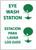 NMC M736RB Eye Wash Station (Graphic), Bilingual, Rigid Plastic Sign