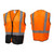 Fierce Safety ECO100OB Class 2 Economy Orange Meshed Vest w/ Black Bottom and Zipper Closure