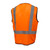 Fierce Safety ECO100OB Class 2 Economy Orange Meshed Vest w/ Black Bottom and Zipper Closure