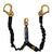 Frontline LES62R-US Patriot 6' Double Leg Elastic Lanyard with Rebar Hook Ends (USA Made)