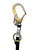 Frontline LPO62RADJ Combat 6' Tie-Back Double Leg Shock Absorbing Lanyard with Rebar Hooks