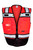 Fierce Safety Surveyors Class 2 Red Meshed Two Tone Black Bottom Surveyor Vest