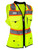 Fierce Safety Woman's Surveyors Class 2 Green Safety Vest with Tablet Pockets and Neck Padding