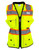 Fierce Safety Woman's Surveyors Class 2 Green Safety Vest with Tablet Pockets and Neck Padding