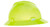 MSA 10061515 Heavy Duty Hi-Viz Lime V-Gard Full Brim Hard Hat