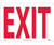NMC M24RB Safety Sign "EXIT" Red on White Rigid Plastic