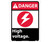 NMC DGA10RB Safety Sign "Danger High Voltage" Rigid Plastic