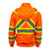 Radians SW01X-2 High Neck Zip Front X-Back Hooded Sweatshirt