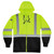 Ergodyne 8372 Hi-Vis Lime Type R Class 3 Black Bottom Hooded Sweatshirt