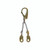 Guardian 01616 24” Chain Positioning Lanyard w/ Swivel Steel Rebar