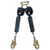 DBI-SALA 3100549 Nano-Lok Personal Twin-Leg Self Retracting Lifeline with Web Swivel Snap Hook (6 ft)