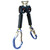 DBI SALA 3100553 Nano-Lok Personal Twin-Leg Self Retracting Lifeline with Web Aluminum Rebar Hook (6 ft.)