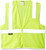 Radians Hi Vis Class 2 Lime Safety Mesh Vest with Zipper Closure SV2ZGM
