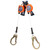 3M DBI SALA 3500276 Nano-Lok Edge Twin-Leg Personal Self Retracting Lifeline with Steel Rebar Lock Hook (8 ft.)