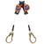 3M DBI SALA 3500276 Nano-Lok Edge Twin-Leg Personal Self Retracting Lifeline with Steel Rebar Lock Hook (8 ft.)