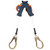 3M DBI SALA 3500276 Nano-Lok Edge Twin-Leg Personal Self Retracting Lifeline with Steel Rebar Lock Hook (8 ft.)