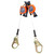 3M DBI SALA 3500278 Nano-Lok Edge Twin-Leg Personal Self Retracting Lifeline with Steel Rebar Hook (7.3 ft.)
